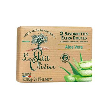 Le Petit Olivier Aloe Vera Extra Mild Soap Bars - 2 x 100g  Fixed Size