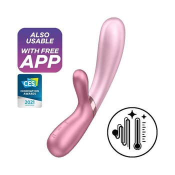 Satisfyer Hot Lover Warming Vibrator With App Control (Pink)  Fixed Size