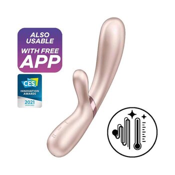 Satisfyer Hot Lover Warming Vibrator With App Control (Silver)  Fixed Size