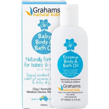 Grahams Natural Alternatives Baby Eczema Body/Bath Oil 100ml  fixed - fixed s