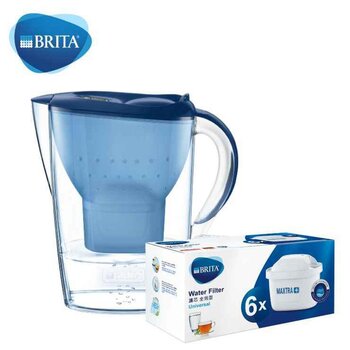 BRITA BRITA Marella 3.5L water filter jug with pack 6 filter - blue  blue - Fixed Si