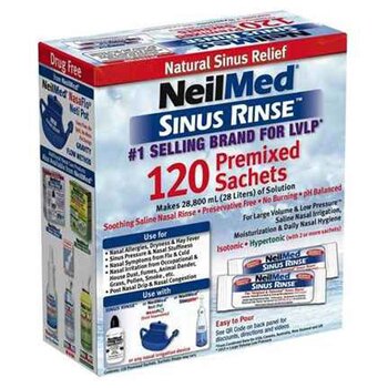 NeilMed Sinus Rinse Premixed Refill Packets  120 Packets