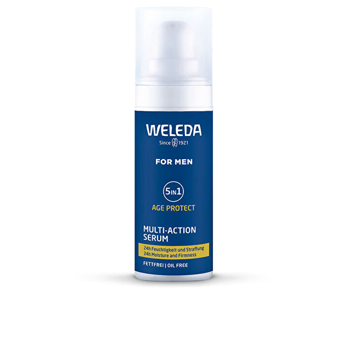 Weleda WELEDA Bio FOR MEN 5in1 Multi Action Serum Anti Aging Men's Face Care Concentrate Reduces Wrinkles & Tightens with Aloe Vera & Pomegranate Juice Vegan 30ml