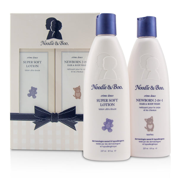 Noodle & Boo Newborn Gift Set: Newborn 2-in-1 Hair & Body Wash 237ml/8oz + Super Soft Lotion - For Face & Body 237ml/8oz  2pc