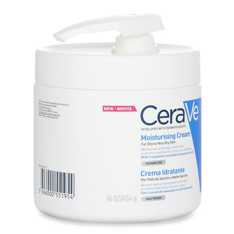 CeraVe Moisturising Cream For Dry to Very Dry Skin (With Pump)  454g/16oz
