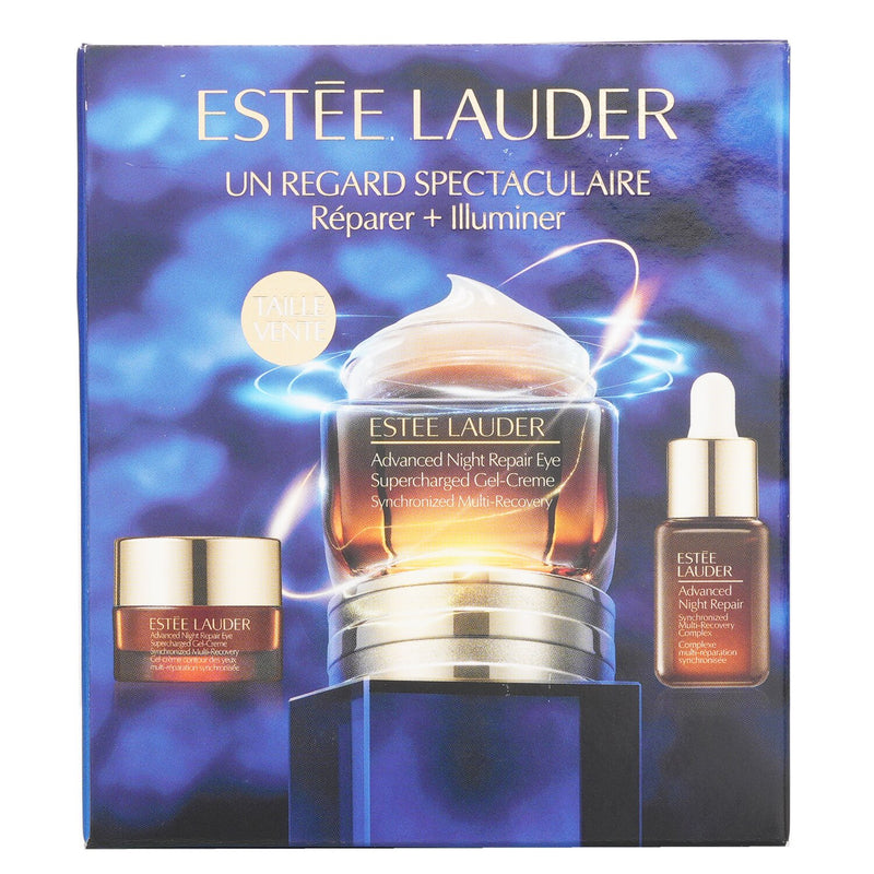 Estee Lauder Major Eye Impact Trio Repair + Brighten Skincare Set: ANR Eye Supercharged Gel Cream (15ml + 5ml) + Repair Serum 7ml  3pcs