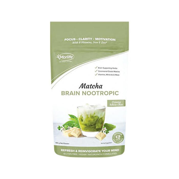 Morlife Matcha Brain Nootropic White Choc 100g