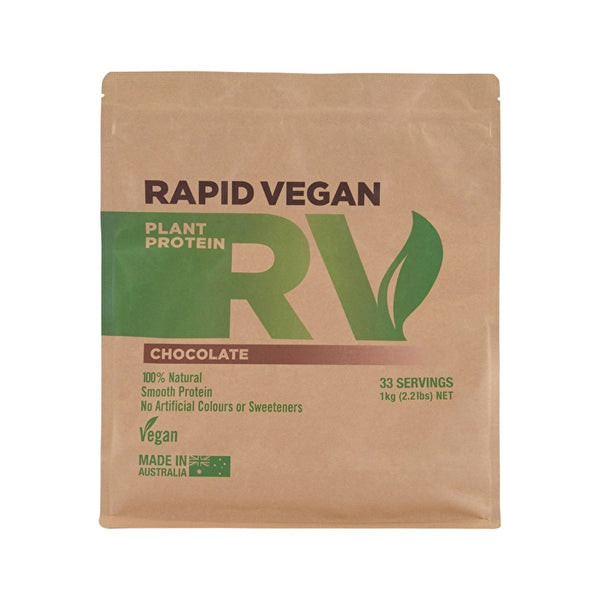 Rapid Supplements Pty Ltd Rapid Vegan Plant Protein Chocolate 1kg