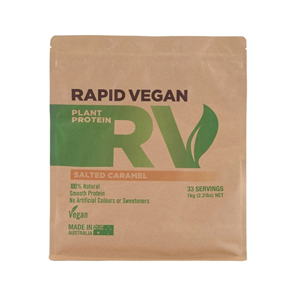 Rapid Supplements Pty Ltd Rapid Vegan Plant Protein Salted Caramel 1kg