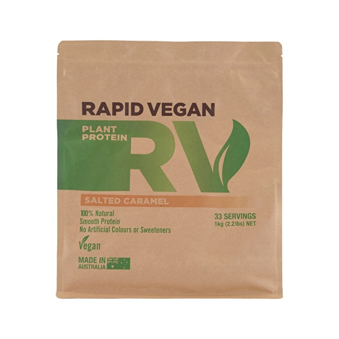 Rapid Supplements Pty Ltd Rapid Vegan Plant Protein Salted Caramel 1kg