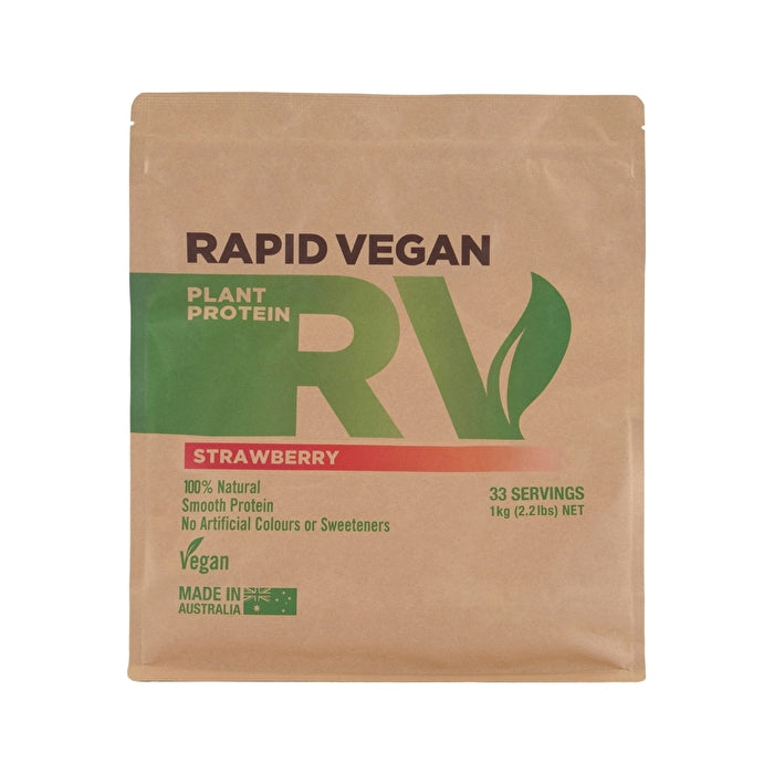 Rapid Supplements Pty Ltd Rapid Vegan Plant Protein Strawberry 1kg
