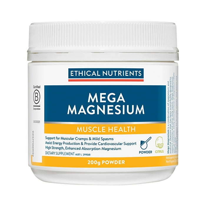 Metagenics Ethical Nutrients Mega Magnesium Powder Citrus 200g