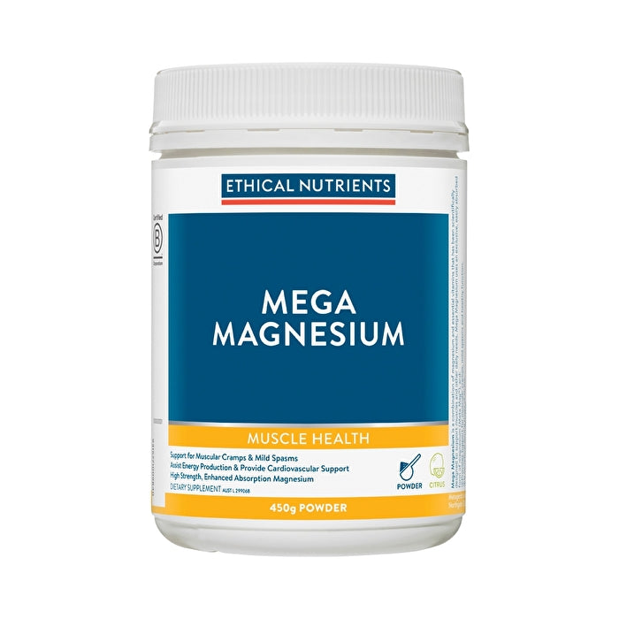 Metagenics Ethical Nutrients Mega Magnesium Powder Citrus 450g
