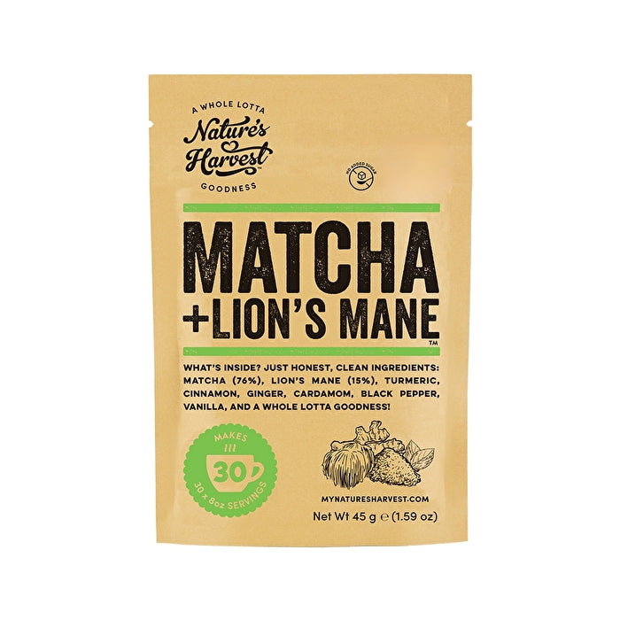 Natures Harvest Matcha Plus Lions Mane 45g