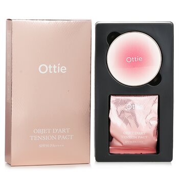 Ottie Objet D?art Tension Pact SPF50 PA++++ & Refill  # 21 Light  2x15g/0.52oz