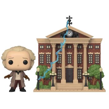 Funko POP Town: Back to the Future, Doc with Clock Tower Toy Figures  19x25x15cm