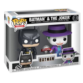 Funko POP! Heroes: Batman(1989) - Joker & Batman Toy Figures  16x21x9cm