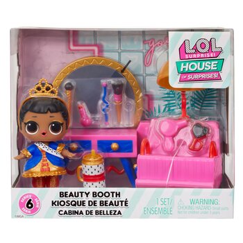 L.O.L. HOS Furniture Playset with Doll - Beauty Booth  10x17x15cm