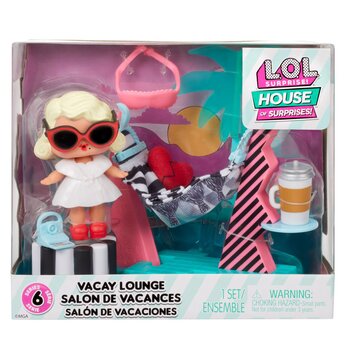 L.O.L. Surprise HOS Furniture Playset with Doll - Vacay Lounge  10x17x15cm