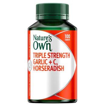 Nature's Own [Authorized Sales Agent] Nature's Own Triple Strength Garlic + C, Horseradish - 100 tablets  100pcs/box