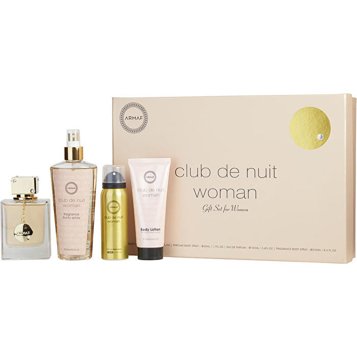 Armaf Club De Nuit Gift set - Eau De Parfum Spray + Body Spray + 3.4 oz Body Lotion + 8.4 oz Fragrance Body Spray 1.7 oz