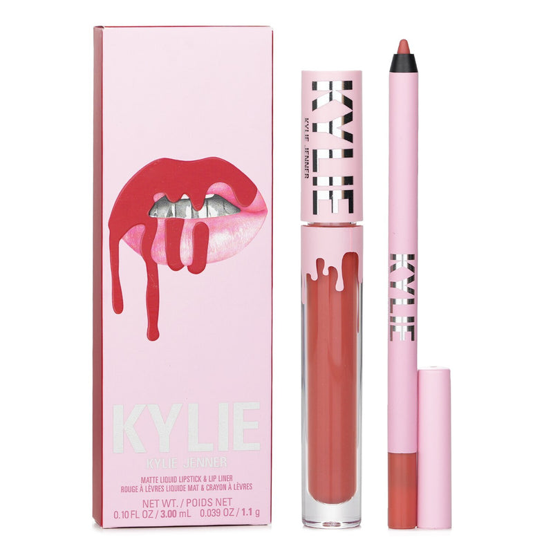 Kylie By Kylie Jenner Matte Lip Kit: Matte Liquid Lipstick 3ml + Lip Liner 1.1g - # 802 Candy K Matte  2pcs