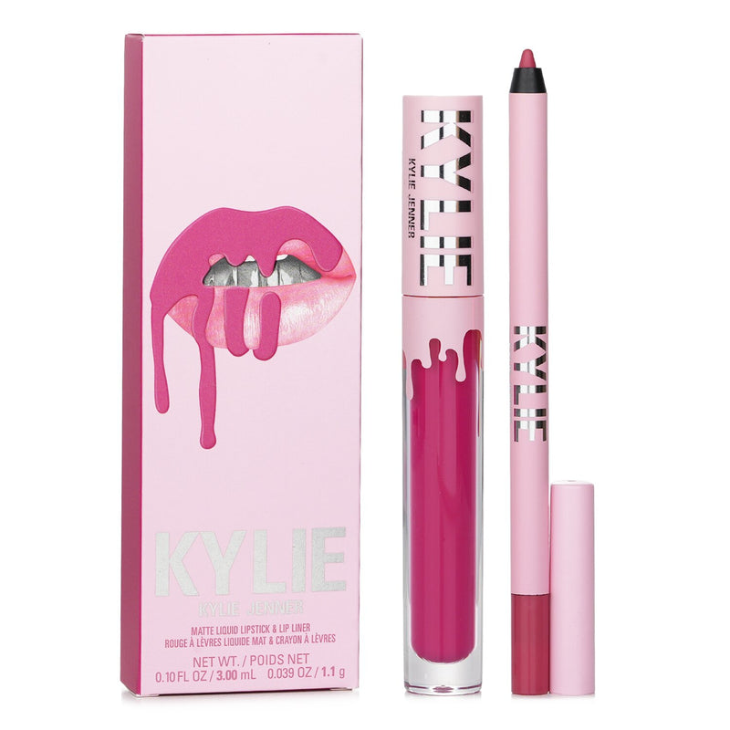 Kylie By Kylie Jenner Matte Lip Kit: Matte Liquid Lipstick 3ml + Lip Liner 1.1g - # 801 Queen  2pcs