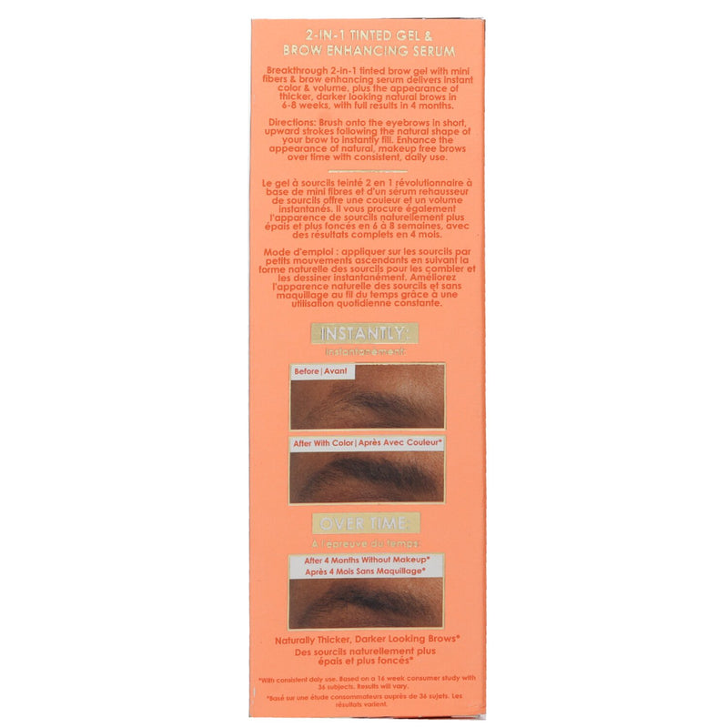 Grande Cosmetics (GrandeLash) GrandeBROW 2 in 1 Tinted Brow Gel + Brow Enhancing Serum - # Dark  3.5ml/0.12oz