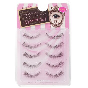 Beauty World Dream Girl Nylon Eyelash - # 981 Black  5pairs