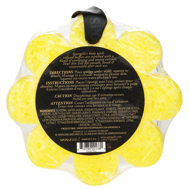 Spongelle Wild Flower Soap Sponge - Papaya Yuzu (Yellow)  1pc/85g