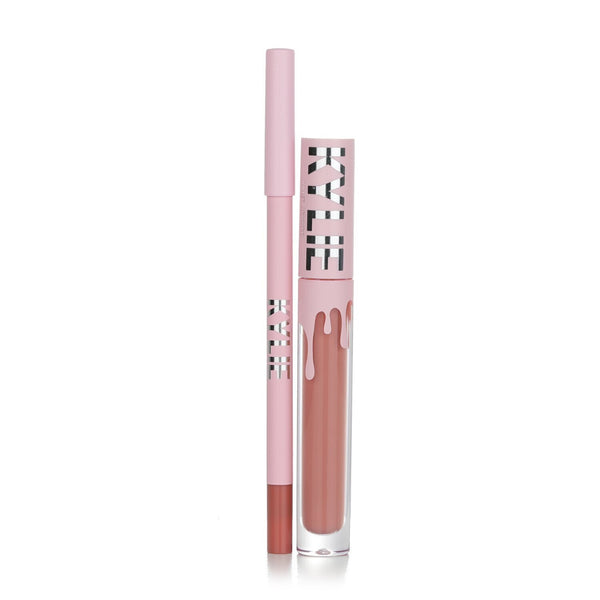 Kylie By Kylie Jenner Matte Lip Kit: Matte Liquid Lipstick 3ml + Lip Liner 1.1g - # 802 Candy K Matte (box slightly damage)  2pcs