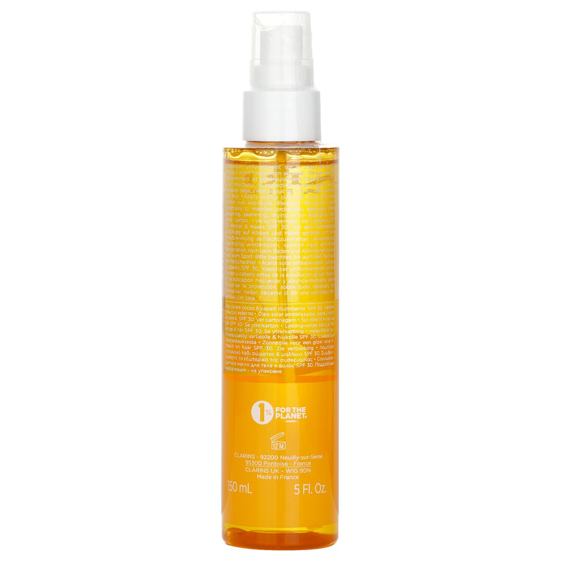 Clarins Glowing Sun Body Oil High Protection SPF 30  150ml/5oz