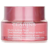 Clarins Multi-Active Nuit (Niacinamide + Sea Holly Extract) Skin Renewing Line-Smoothing Night Cream All Skin Types  50ml/1.7oz