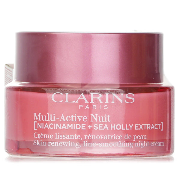 Clarins Multi-Active Nuit (Niacinamide + Sea Holly Extract) Skin Renewing Line-Smoothing Night Cream Dry Skin  50ml/1.7oz