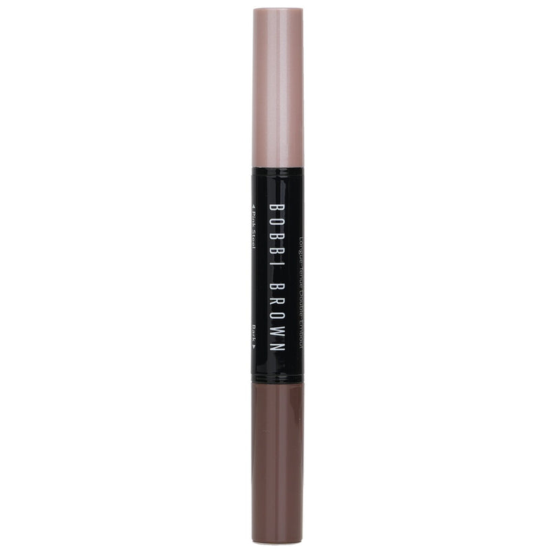 Bobbi Brown Dual Ended Long Wear Cream Eyeshadow Stick - # Pink Steel Shimmer/Bark Matte  1.6g/0.05oz