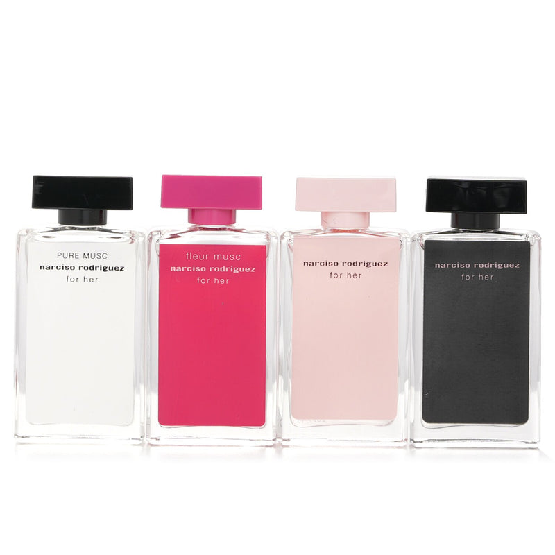 Narciso Rodriguez For Her Miniatures Collection Coffret: For Her EDP+For Her DET+Fleur Musc EDP+Pure Musc EDP  4 x7.5ml/0.25oz