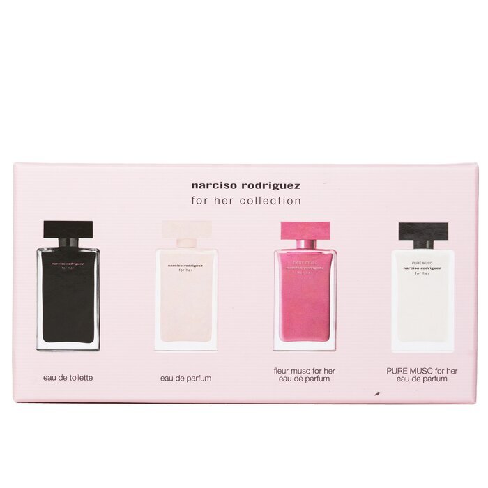 Narciso Rodriguez For Her Miniatures Collection Coffret: For Her EDP+For Her EDT+Fleur Musc EDP+Pure Musc EDP 4 x 7.5ml/0.25oz