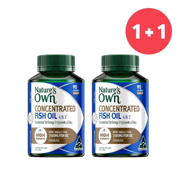 Nature's Own ?Buy 1 Get 1?4 in 1 Concentrated Fish Oil 90 Capsules  (Add ONE to Cart and get TWO)  2pcs