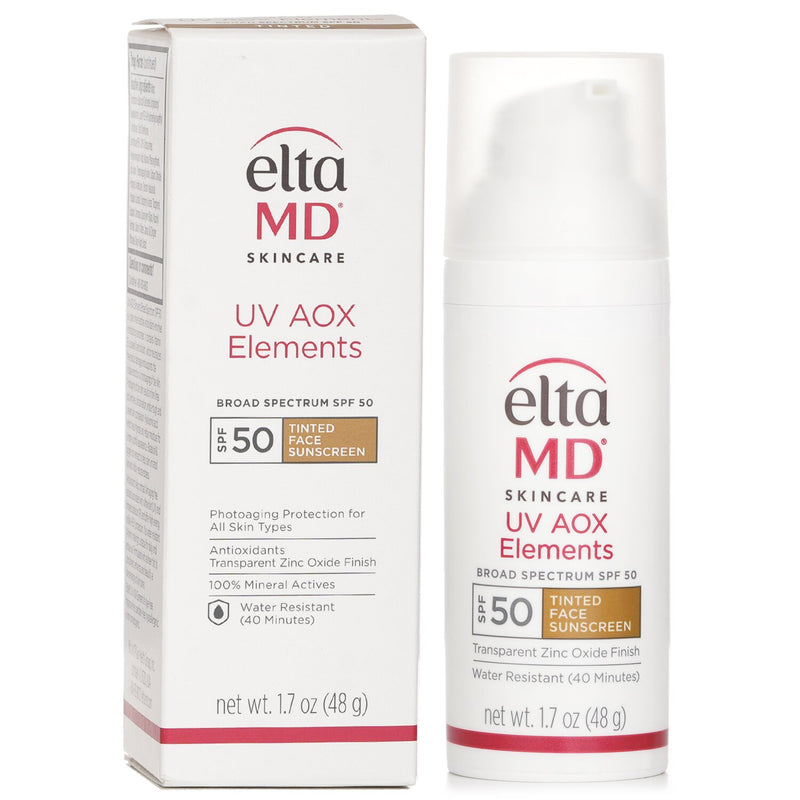 EltaMD UV AOX Elements Tinted Mineral Face Sunscreen SPF 50  48g/1.7oz