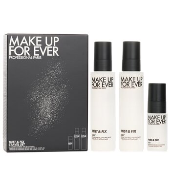 Make Up For Ever Mist & Fix Make Up Setting Spray Travel Set: Mist & Fix 100ml x 2 + Mist & Fix 30ml  3pcs