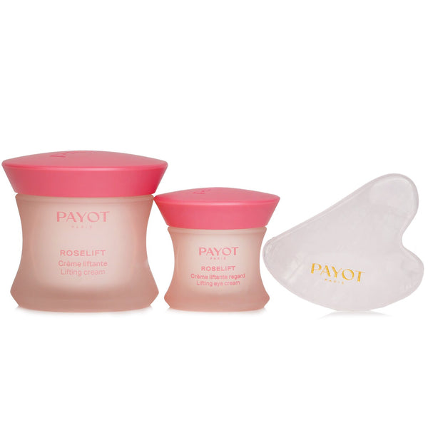 Payot Roselift Lifting Cares Ritual Set: Roselift Lifting Cream 50 ml + Lifting Eye Cream 15ml + Mini Gua Sha 1pc  3pcs