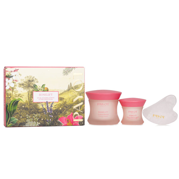 Payot Roselift Lifting Cares Ritual Set: Roselift Lifting Cream 50 ml + Lifting Eye Cream 15ml + Mini Gua Sha 1pc  3pcs