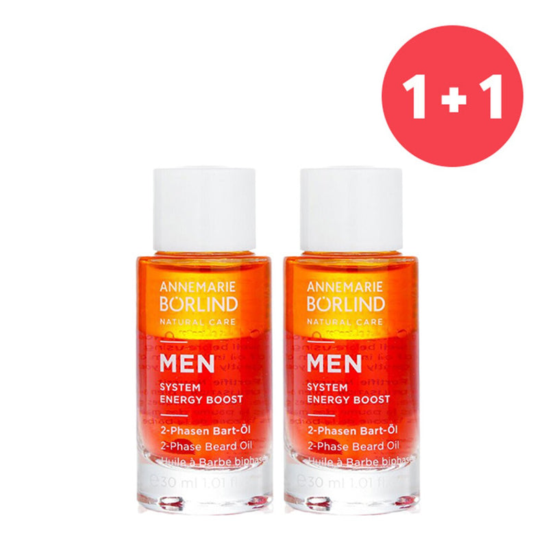 Annemarie Borlind ?Buy 1 Get 1?Men System Energy Boost 2-Phase Beard Oil   (Add ONE to Cart and get TWO)  30ml/1.01oz