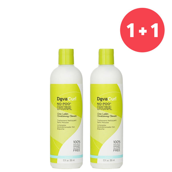 DevaCurl ?Buy 1 Get 1?No-Poo Original (Zero Lather Conditioning Cleanser - For Curly Hair)   (Add ONE to Cart and get TWO)  355ml/12oz