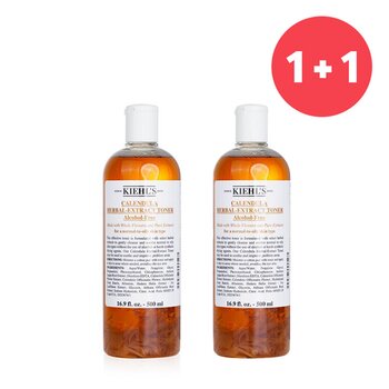 Kiehl's 【1+1 Set】Calendula Herbal Extract Alcohol-Free Toner - For Normal to Oily Skin Types  500ml/16.9oz x2