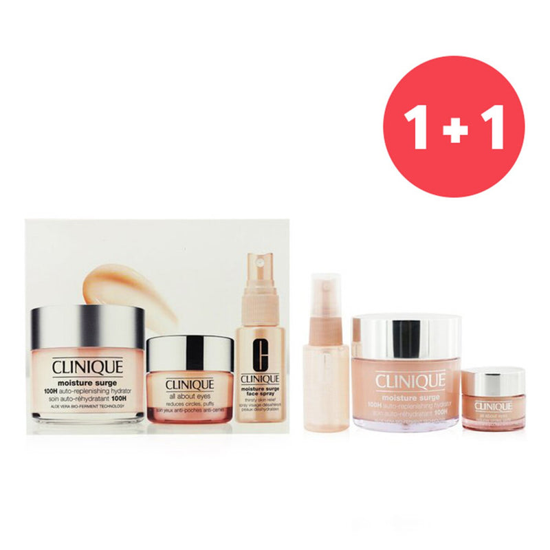 Clinique 【1+1 Set】Moisture Surge Set: Moisture Surge 100H 125ml+ All About Eyes 15ml+ Moisture Surge Face Spray Thirsty Skin Relief 30ml  3pcs x2