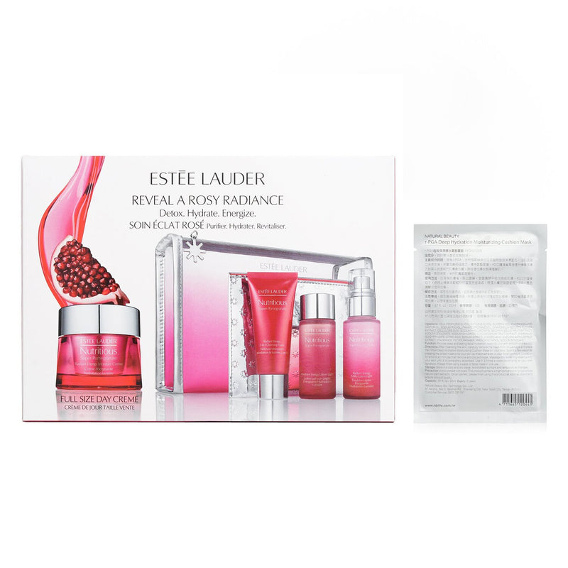 Estee Lauder Estee Lauder Nutritious Super-Pomegranate Reveal A Rosy Radiance Set X Natural Beauty r-PGA Deep Hydration Moisturizing Cushion Mask  2pcs