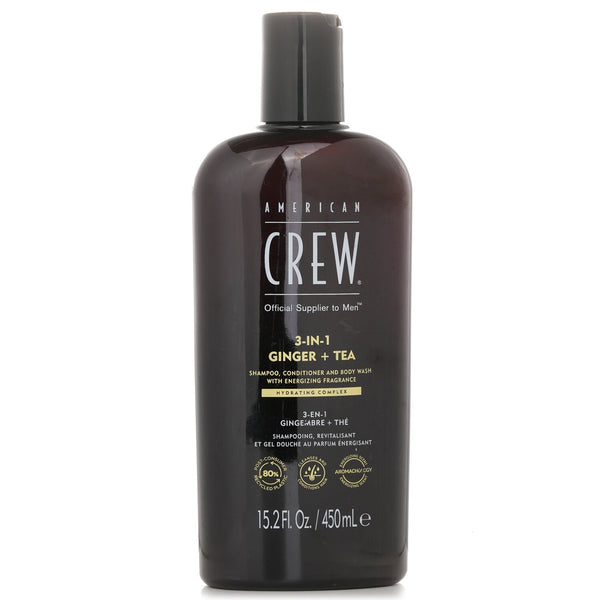 American Crew 3-in-1 Ginger + Tea Shampoo, Conditoner And Body Wash  450ml/15.2oz