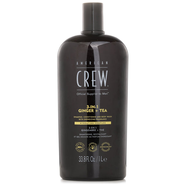 American Crew 3-in-1 Ginger + Tea Shampoo, Conditoner And Body Wash  1000ml/33.8oz