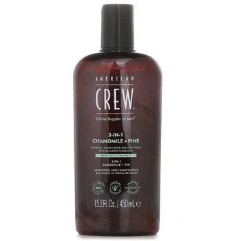 American Crew 3-in-1 Chamomile + Pine Shampoo, Conditioner And Body Wash  450ml/15.2oz